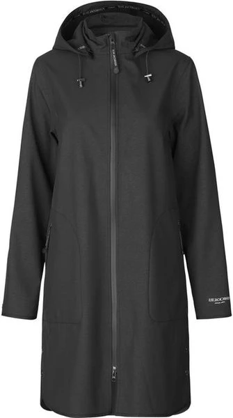 Ilse Jacobsen Soft Shell Raincoat With Detachable Hood - Dark Indigo 3 Ilse Jacobsen Soft Shell Raincoat With Detachable Hood - Dark Indigo