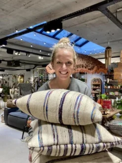 escape Blue Striped Kilim Cushion 15 escape Blue Striped Kilim Cushion