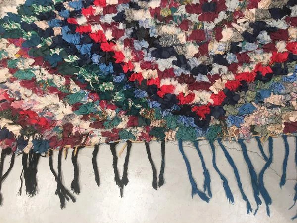 escape Blue/Red/Green Boucherouite Rug 6 escape Blue/Red/Green Boucherouite Rug