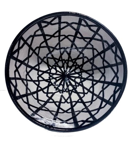 escape Patterned Ceramic Salad Bowl 4 escape Patterned Ceramic Salad Bowl