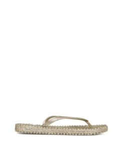 Ilse Jacobsen Glitter Flip Flops Gold