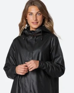 Ilse Jacobsen Hornbaek A Line Raincoat Black