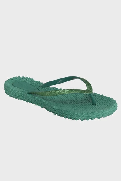 Ilse Jacobsen Glitter Flip Flops - North Green 3 Ilse Jacobsen Glitter Flip Flops - North Green