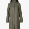 Ilse Jacobsen Soft Shell Raincoat With Detachable Hood - Army 2 Ilse Jacobsen Soft Shell Raincoat With Detachable Hood - Army