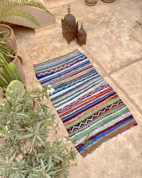 escape Striped Boucherouite Kilim 5 escape Striped Boucherouite Kilim