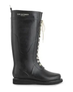 Ilse Jacobsen Long Rubber Boots Black 7 Ilse Jacobsen Long Rubber Boots Black