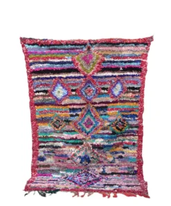 escape Red Framed Boucherouite Rug