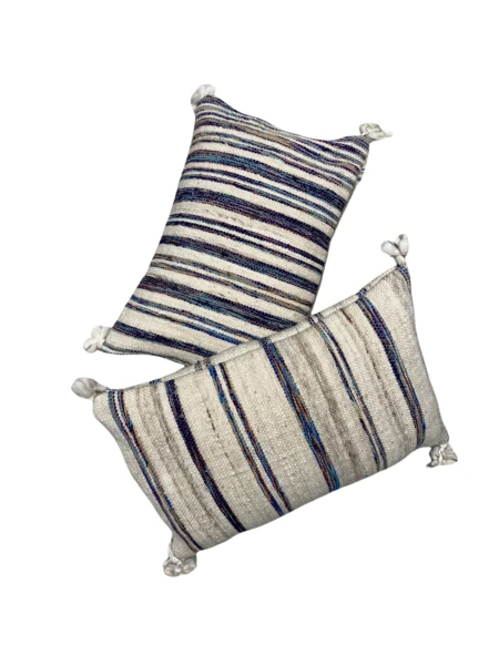 escape Blue Striped Kilim Cushion 5 escape Blue Striped Kilim Cushion