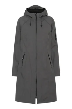 Ilse Jacobsen Long Raincoat - Dark Grey