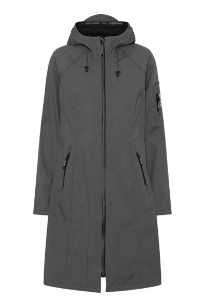 Ilse Jacobsen Long Raincoat - Dark Grey 3 Ilse Jacobsen Long Raincoat - Dark Grey