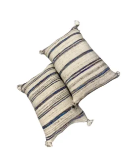 escape Blue Striped Kilim Cushion