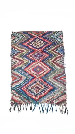 escape Blue/Red/Green Boucherouite Rug