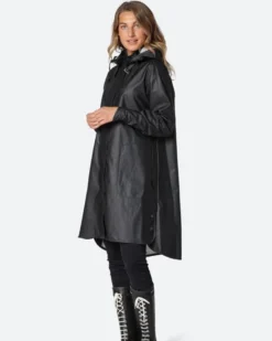 Ilse Jacobsen Hornbaek A Line Raincoat Black