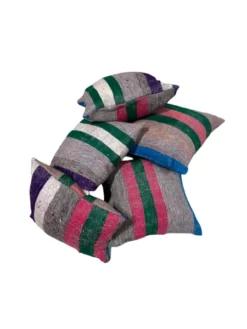 escape Grey Colored Striped Kilim Cushions