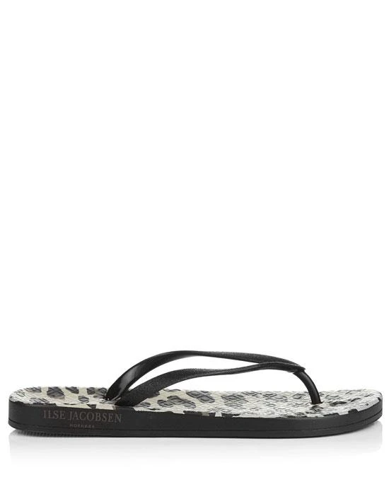 Ilse Jacobsen Flip Flops Black Leopard 4 Ilse Jacobsen Flip Flops Black Leopard