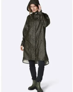 Ilse Jacobsen Light A Line Raincoat Army Cheetah