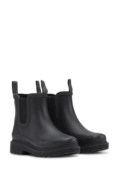 Ilse Jacobsen Short Black Rubber Chelsea Boots 3 Ilse Jacobsen Short Black Rubber Chelsea Boots