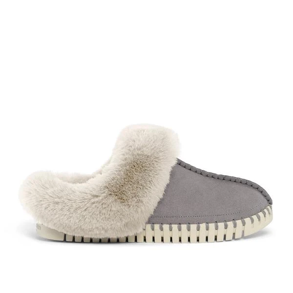 Ilse Jacobsen Tulip Slip On Slipper Faux Fur Dark Shadow 3 Ilse Jacobsen Tulip Slip On Slipper Faux Fur Dark Shadow