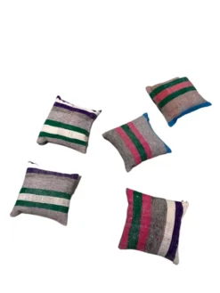 escape Grey Colored Striped Kilim Cushions