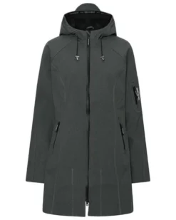 Ilse Jacobsen 3/4 Length Raincoat - Urban Grey