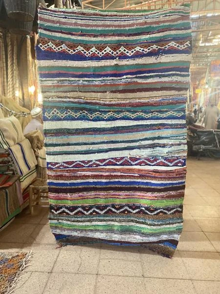 escape Striped Boucherouite Kilim 9 escape Striped Boucherouite Kilim