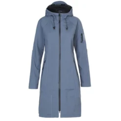 Ilse Jacobsen Long Raincoat 37 L Blue Greyness