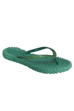 Ilse Jacobsen Cheerful Glitter Flip Flops - North Green