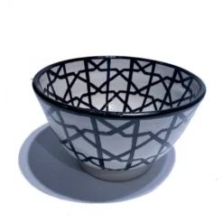 escape Patterned Ceramic Salad Bowl