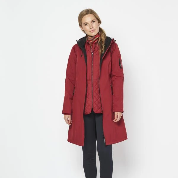 Ilse Jacobsen Dark Red Ilse Jacobsen Long Rhubarb Raincoat 37L 4 Ilse Jacobsen Dark Red Ilse Jacobsen Long Rhubarb Raincoat 37L
