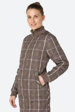 Ilse Jacobsen ART06 Tartan Padded Quilt Coat Falcon