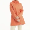 Ilse Jacobsen Light A- Line Mid Thigh Raincoat (87)- Orange 1 Ilse Jacobsen Light A- Line Mid Thigh Raincoat (87)- Orange