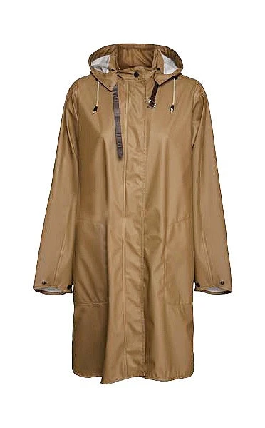 Ilse Jacobsen Light A-line Raincoat - Otter 3 Ilse Jacobsen Light A-line Raincoat - Otter
