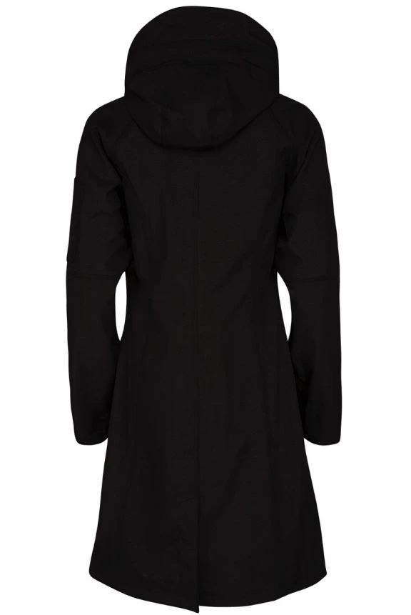 Ilse Jacobsen Rain37L Long Raincoat - Black 4 Ilse Jacobsen Rain37L Long Raincoat - Black