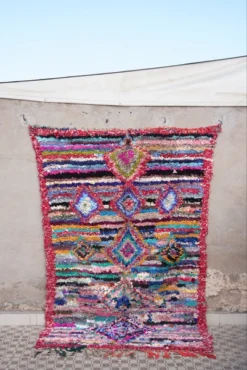 escape Red Framed Boucherouite Rug