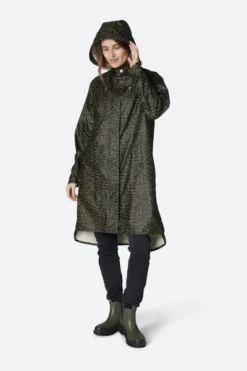 Miffy Sales 2022 53 Ilse Jacobsen Light A-line Raincoat - Army Cheetah