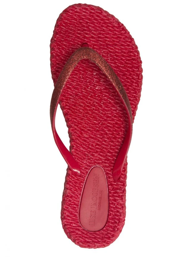 Ilse Jacobsen Deep Red Cheerful Glitter Flip Flops Slipper 4 Ilse Jacobsen Deep Red Cheerful Glitter Flip Flops Slipper