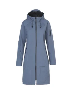 Ilse Jacobsen Long Raincoat - Blue Grayness