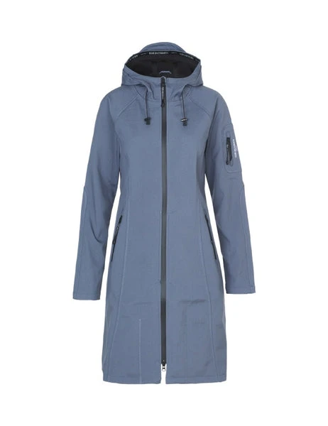 Ilse Jacobsen Long Raincoat - Blue Grayness 3 Ilse Jacobsen Long Raincoat - Blue Grayness