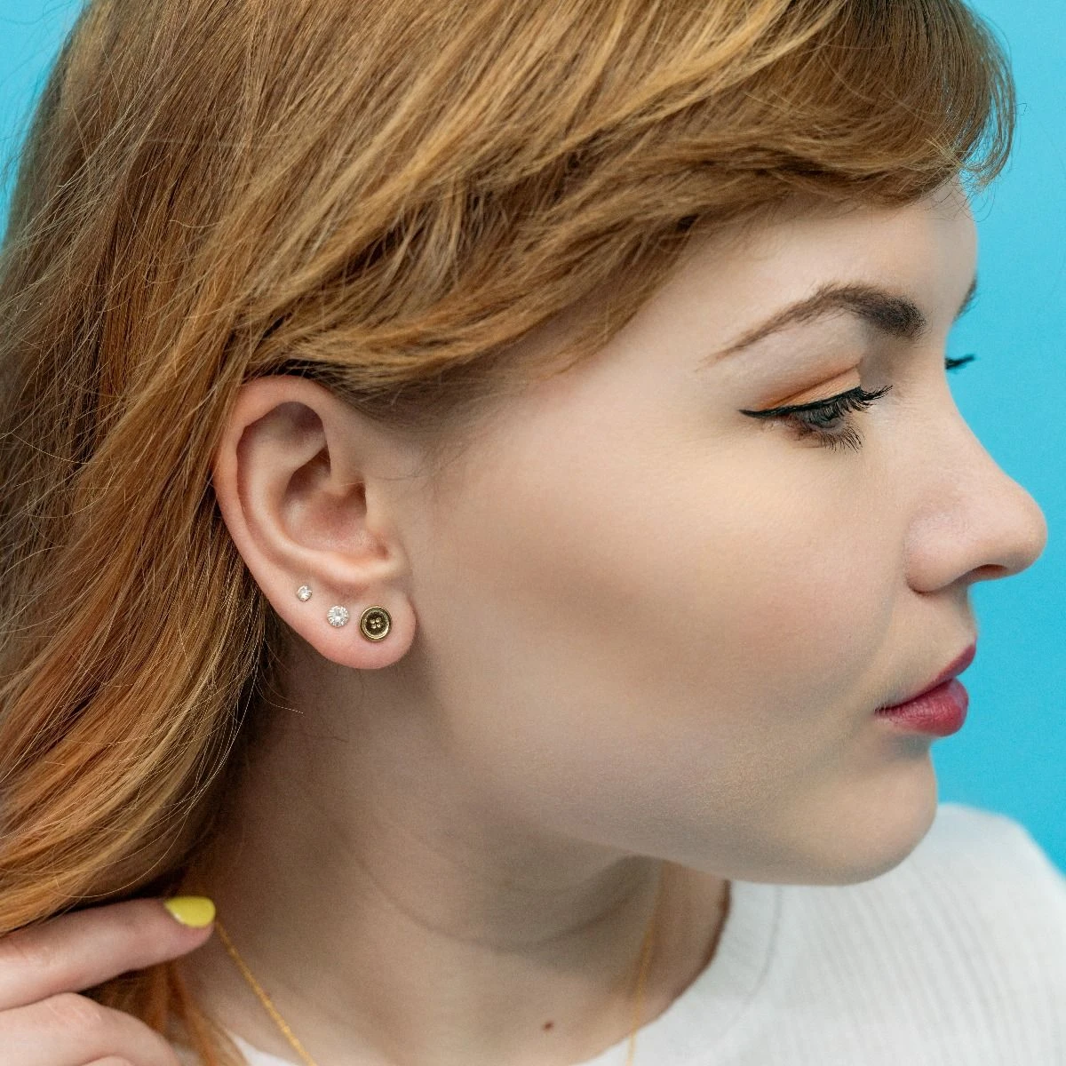 Miffy Miffy Button Stud Earrings 18ct Gold Vermeil 4 Miffy Miffy Button Stud Earrings 18ct Gold Vermeil