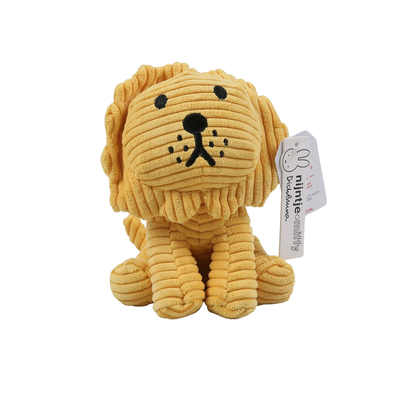 Miffy Corduroy Yellow Lion - Medium Toy 3 Miffy Corduroy Yellow Lion - Medium Toy