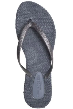 Ilse Jacobsen Grey Cheerful Glitter Flip Flops