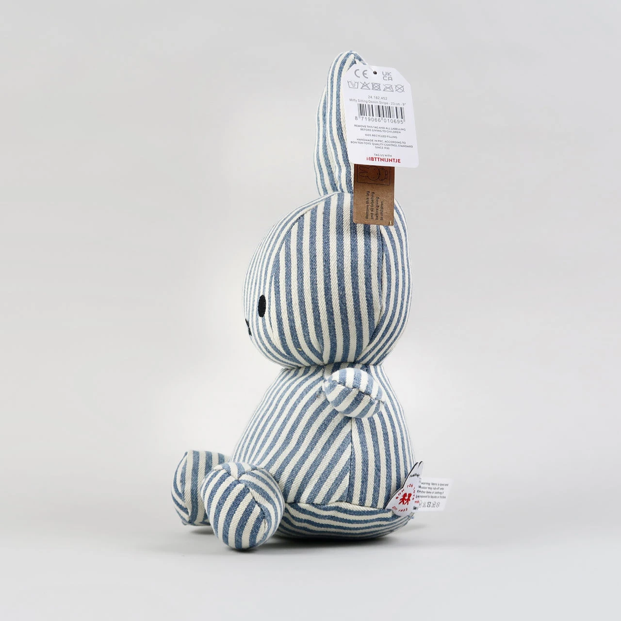 Miffy Denim Stripe Miffy - Medium Toy 5 Miffy Denim Stripe Miffy - Medium Toy