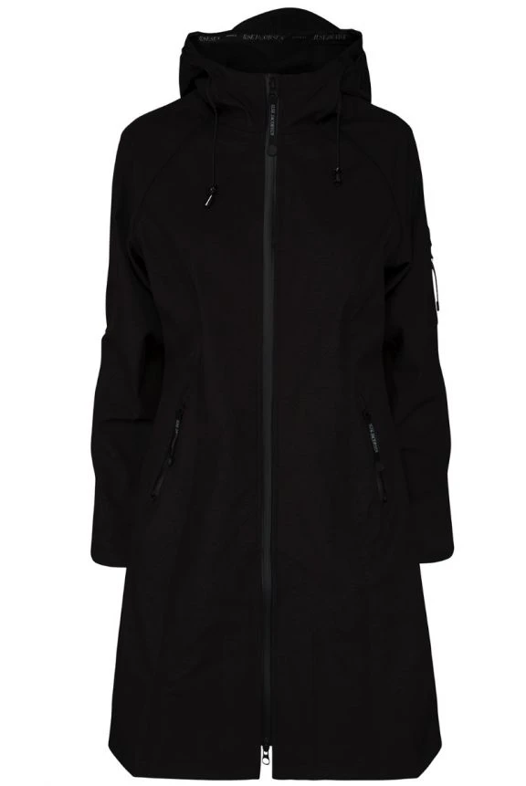 Ilse Jacobsen Rain37L Long Raincoat - Black 3 Ilse Jacobsen Rain37L Long Raincoat - Black