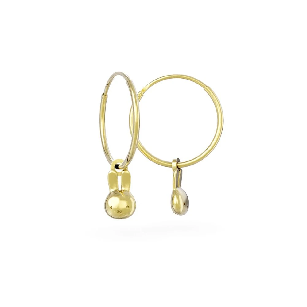 Miffy Miffy Mini 18ct Gold Vermeil Head Hoop Earrings 3 Miffy Miffy Mini 18ct Gold Vermeil Head Hoop Earrings