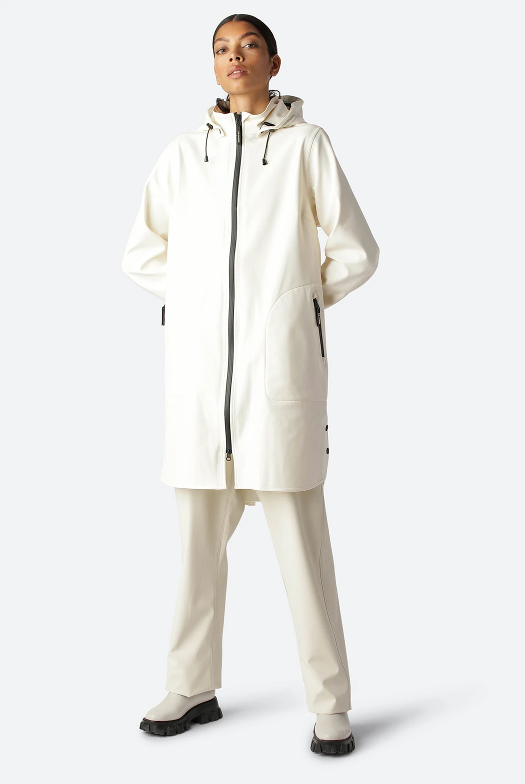 Ilse Jacobsen RAIN128 Raincoat - White Sugar 5 Ilse Jacobsen RAIN128 Raincoat - White Sugar