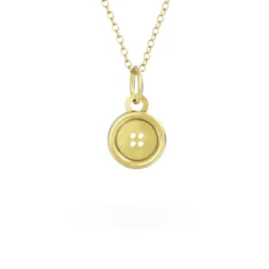 Miffy Miffy Button Necklace 18ct Gold Vermiel