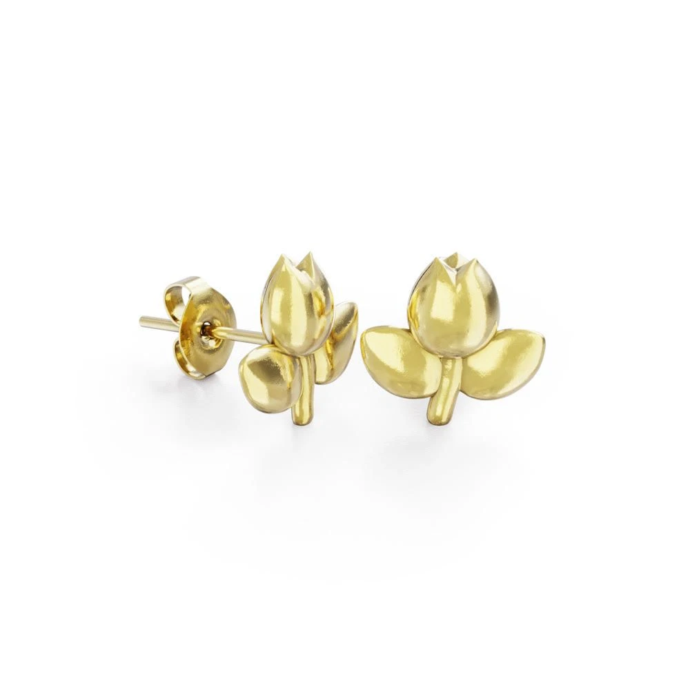 Miffy Miffy Tulip Stud Earrings 18ct Gold Vermeil 3 Miffy Miffy Tulip Stud Earrings 18ct Gold Vermeil