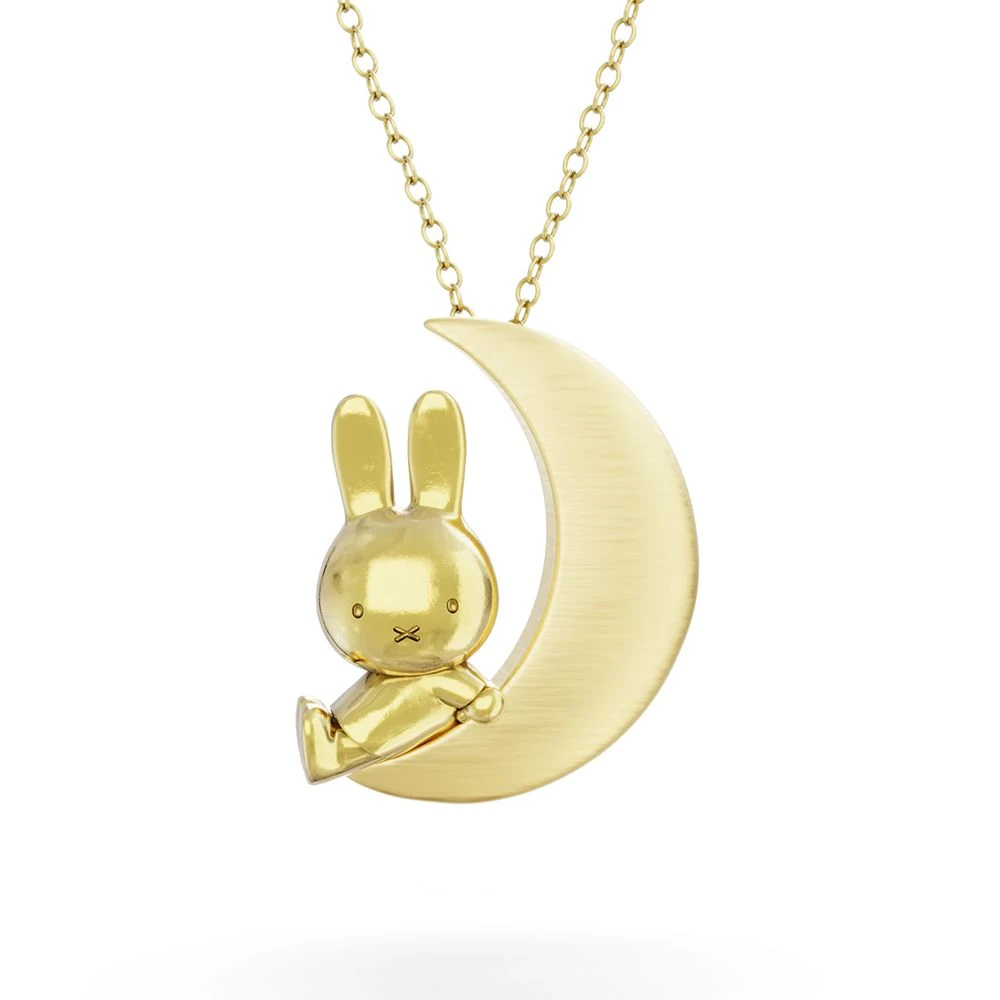 Miffy Miffy and The Moon 18ct Gold Vermeil Necklace 3 Miffy Miffy and The Moon 18ct Gold Vermeil Necklace