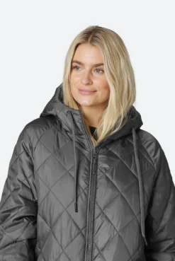 Ilse Jacobsen AERIAL01 Padded Raincoat - Dark Shadow 7 Ilse Jacobsen AERIAL01 Padded Raincoat - Dark Shadow