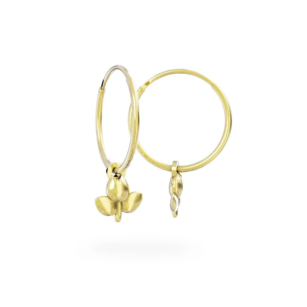 Miffy Miffy 18ct Gold Vermeil Tulip Hoop Earrings 3 Miffy Miffy 18ct Gold Vermeil Tulip Hoop Earrings